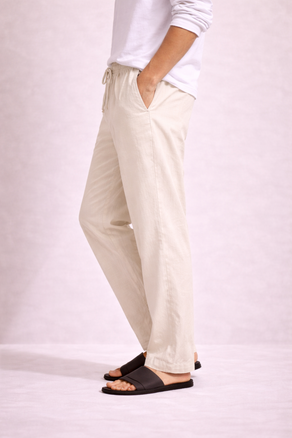 Beige Cotton Pant