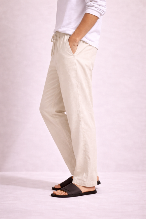 Beige Cotton Pant