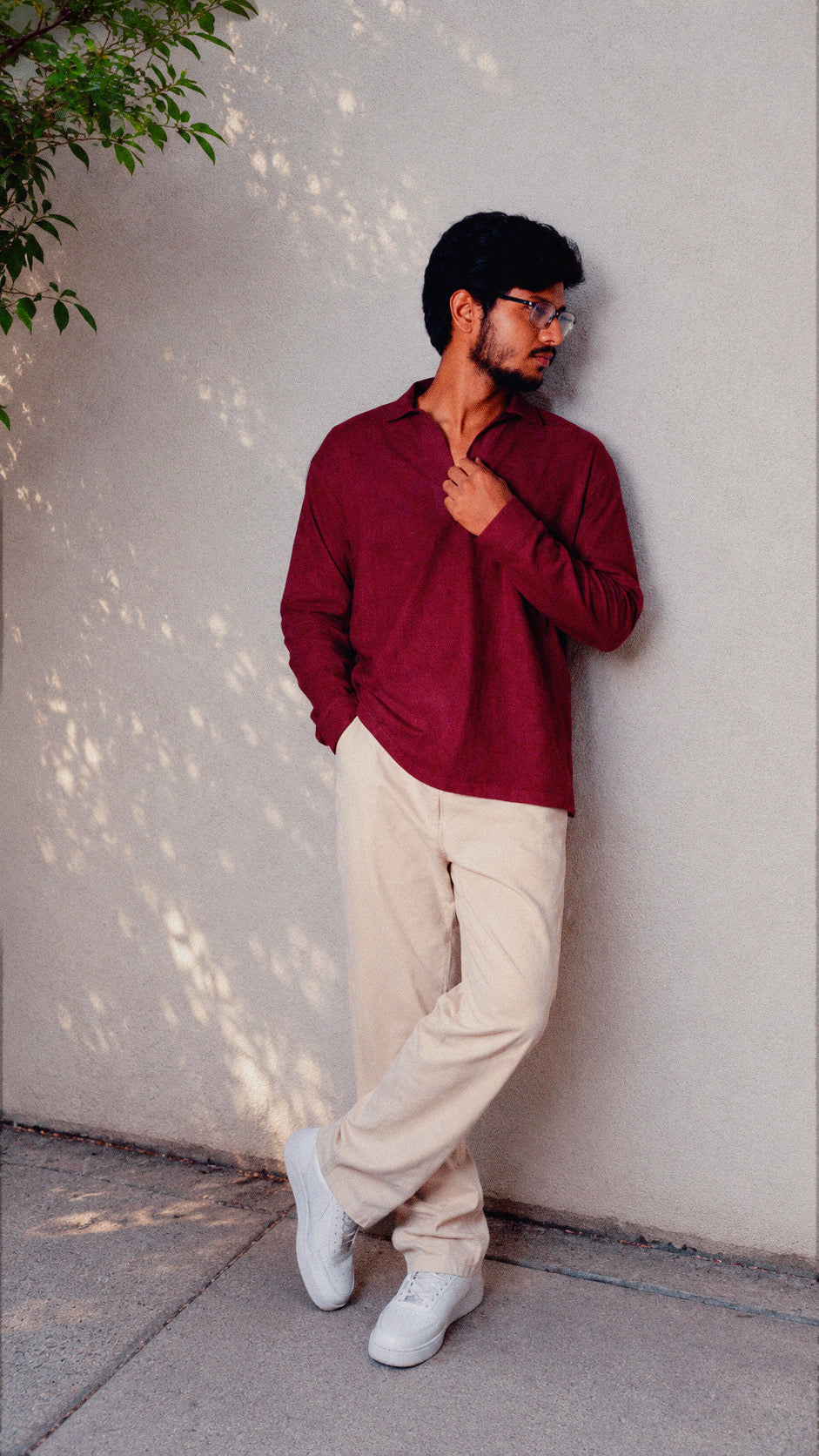 Ease Linen Polo – Wine