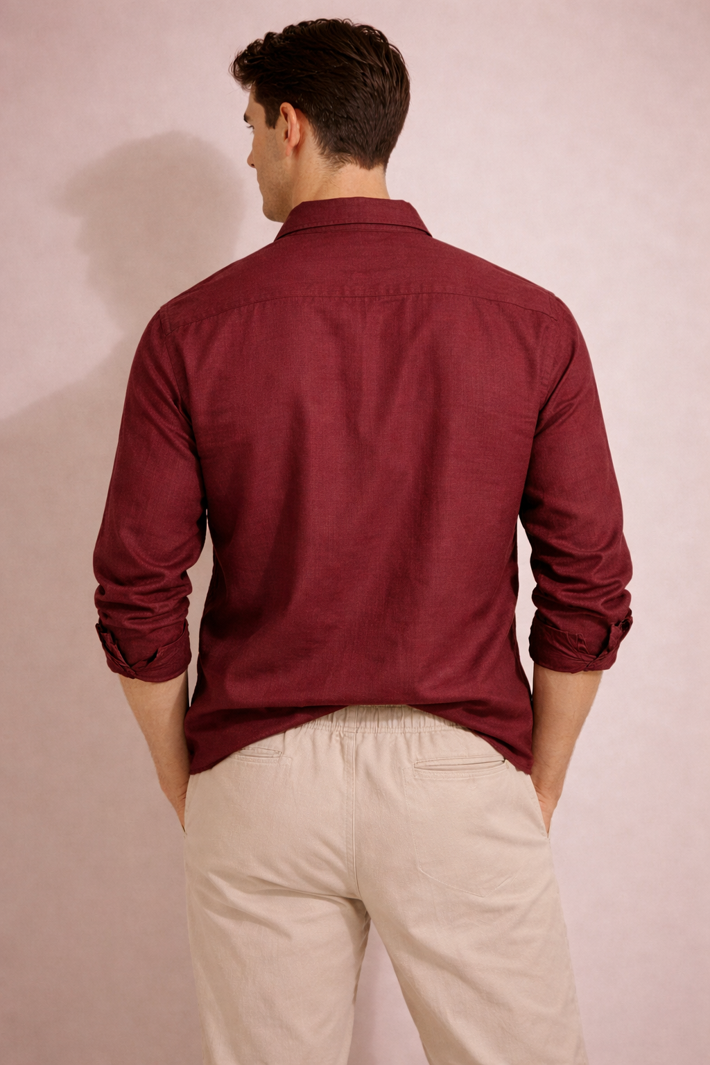 Ease Linen Polo – Wine