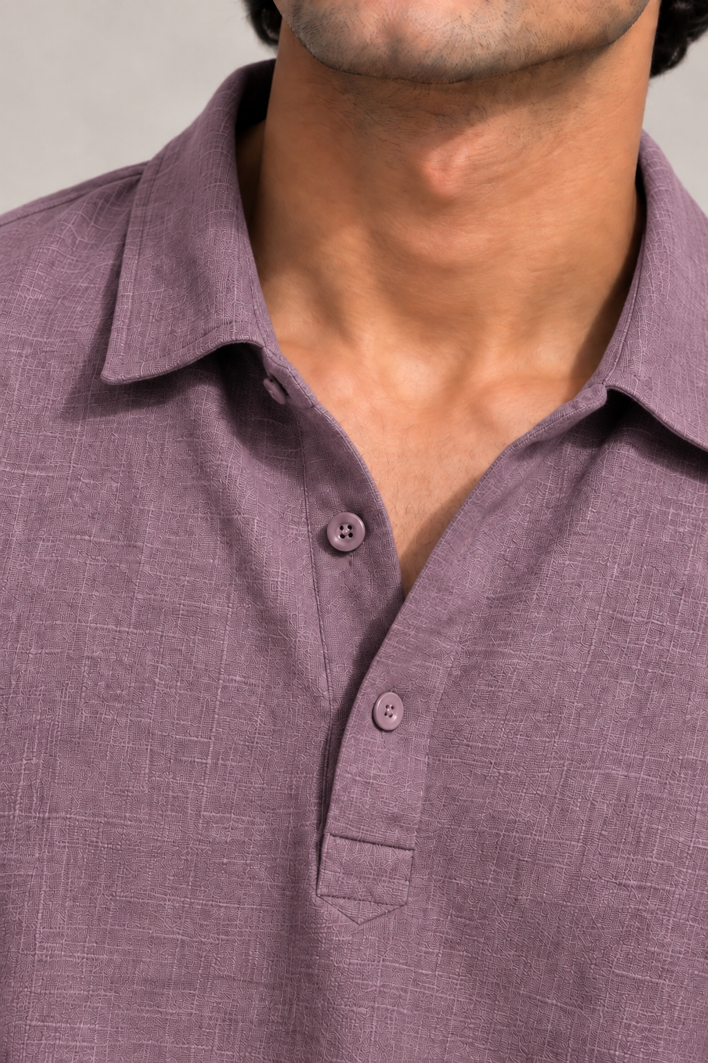 Ease Linen Polo – Dusty Mauve