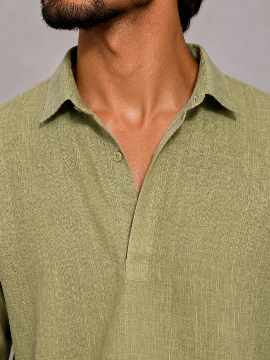 Ease Linen Polo – Sage Green