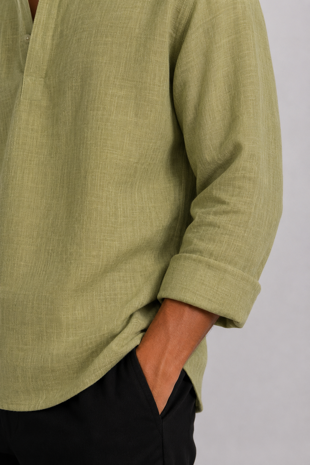 Ease Linen Polo – Sage Green